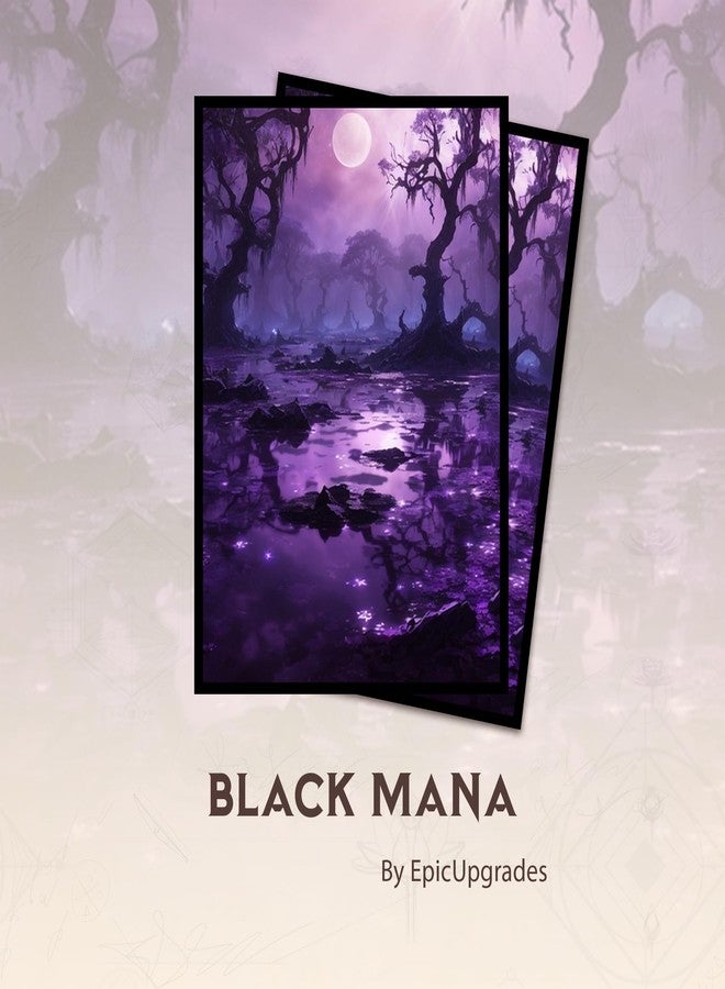 Paramint Black Mana MTG Card Sleeves (Textured) - 104 Count Standard Size TCG Sleeves - Compatible with Magic The Gathering - Double Sleeving - Original Art Design, Premium Protection - Image 2
